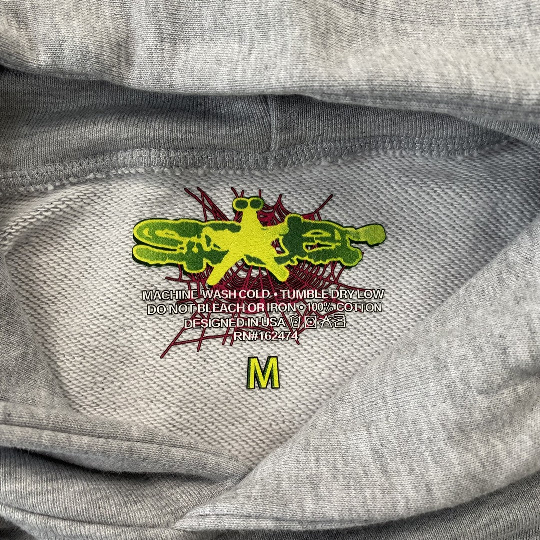 SP5DER BELUGA SWEAT À CAPUCHE GRIS CHINÉ 