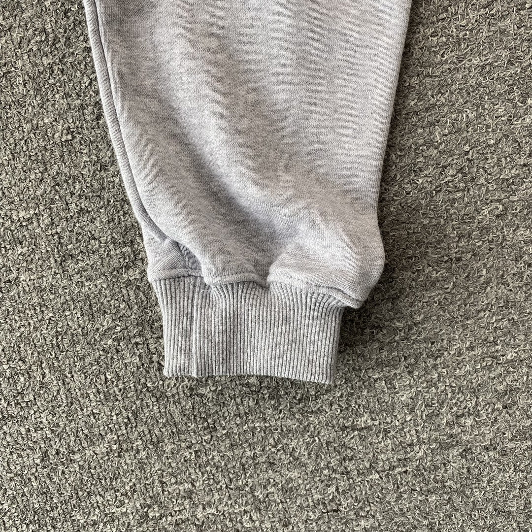 SP5DER BELUGA SWEAT À CAPUCHE GRIS CHINÉ 