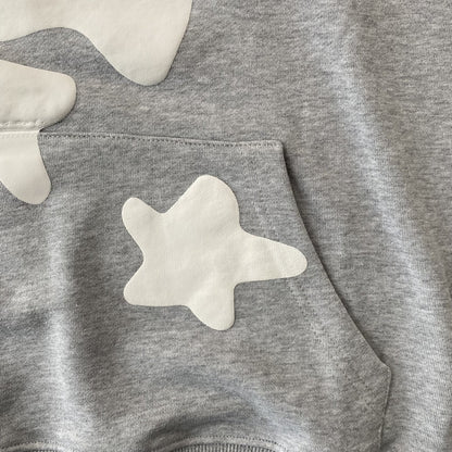 SP5DER BELUGA SWEAT À CAPUCHE GRIS CHINÉ 