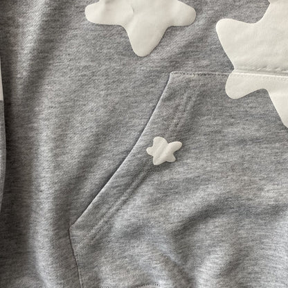 SP5DER BELUGA SWEAT À CAPUCHE GRIS CHINÉ 