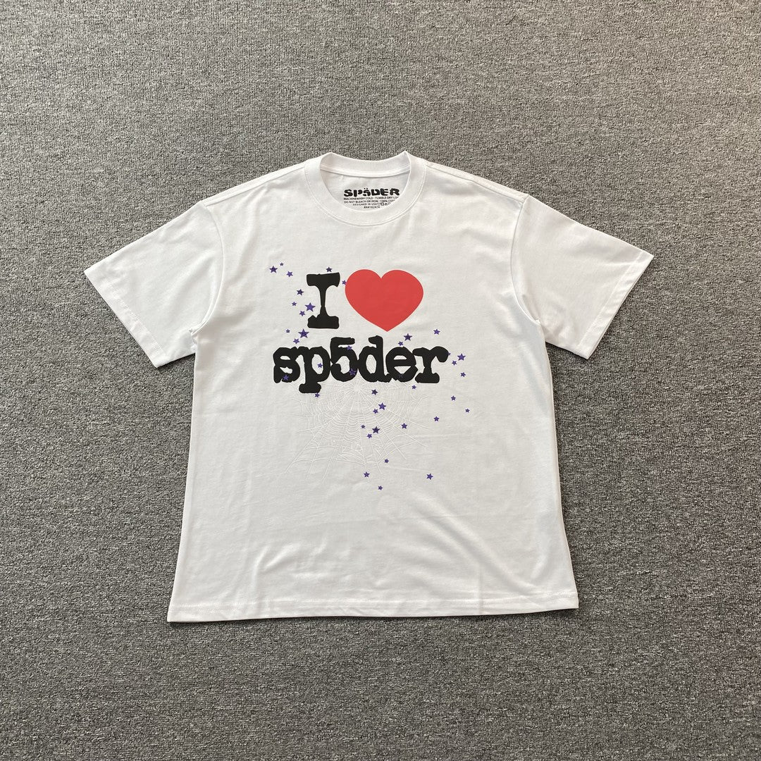 T-shirt blanc SP5DER « J'AIME SP5DER »