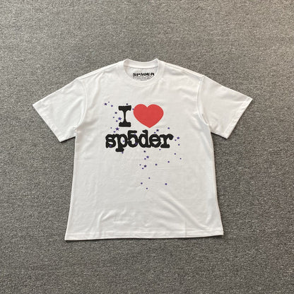 T-shirt blanc SP5DER « J'AIME SP5DER »