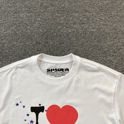 T-shirt blanc SP5DER « J'AIME SP5DER »