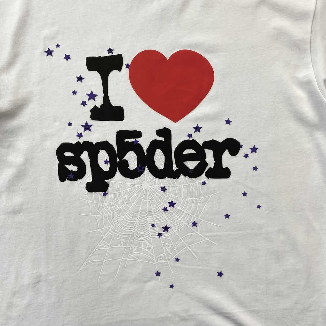 T-shirt blanc SP5DER « J'AIME SP5DER »