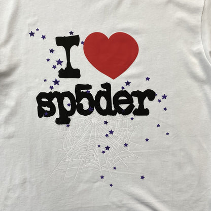 T-shirt blanc SP5DER « J'AIME SP5DER »