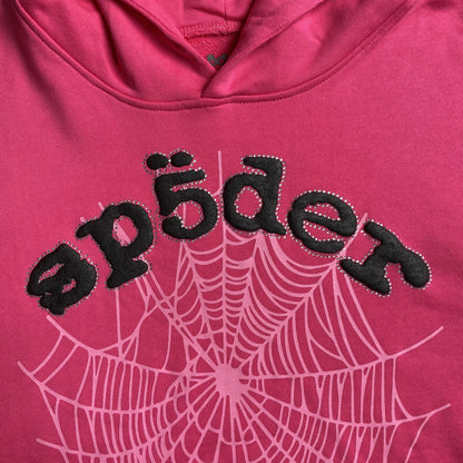 SWEAT À CAPUCHE SP5DER LEGACY ROSE