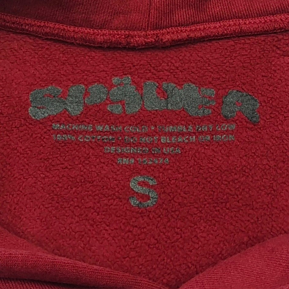 SWEAT À CAPUCHE AVEC LOGO SP5DER MARRON