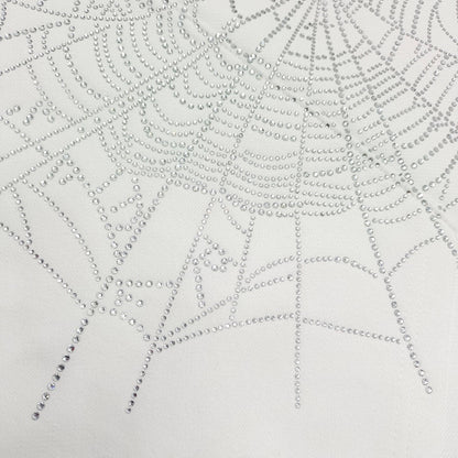 SP5DER OG SWEAT À CAPUCHE AVEC LOGO STRASS BLANC