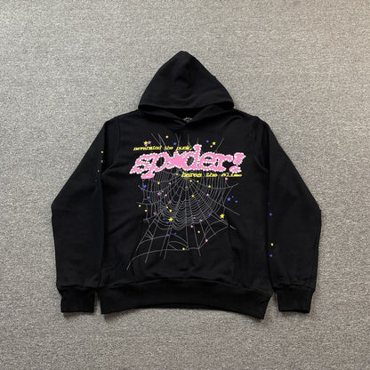 SP5DER P*NK V2 SWEAT À CAPUCHE NOIR