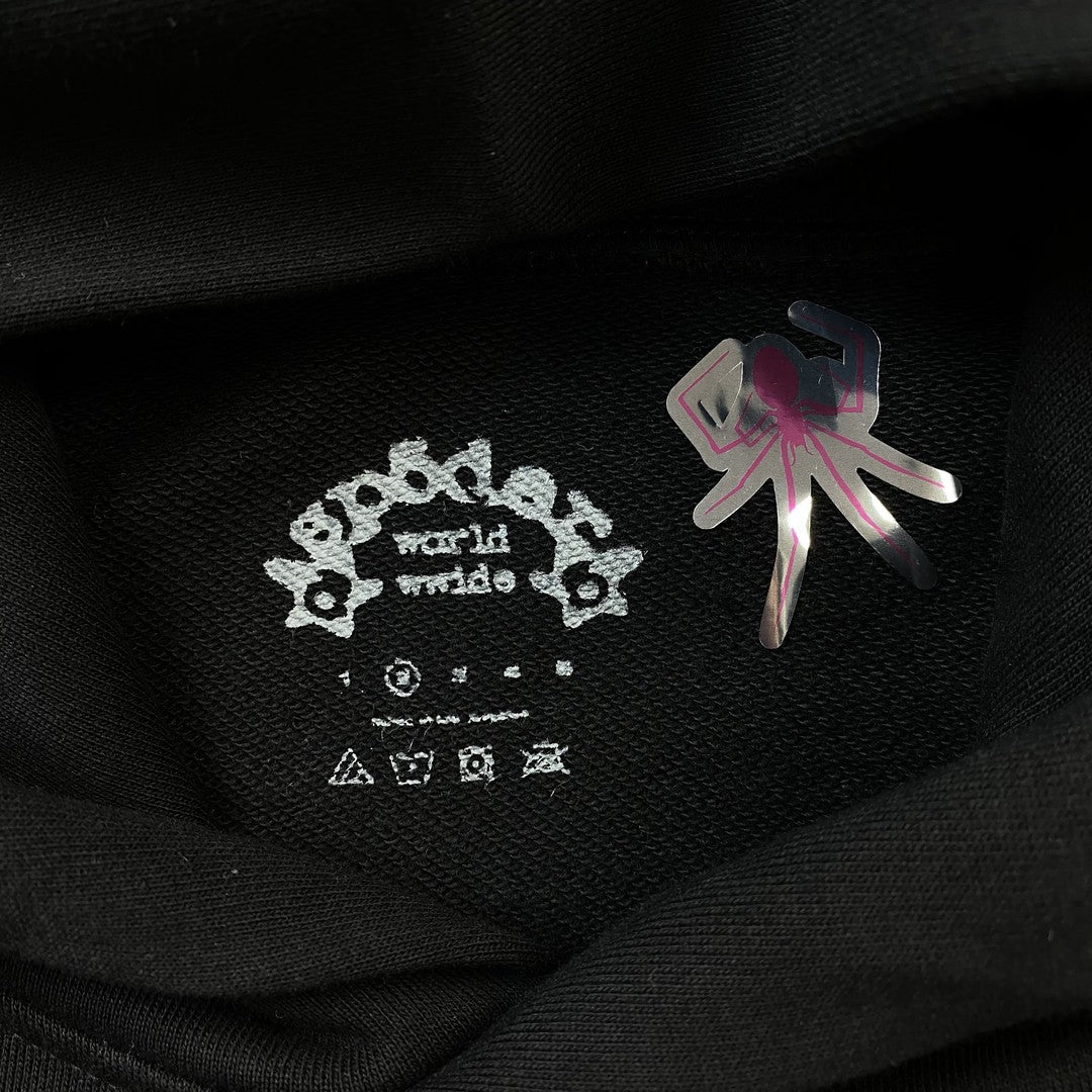 SP5DER P*NK V2 SWEAT À CAPUCHE NOIR