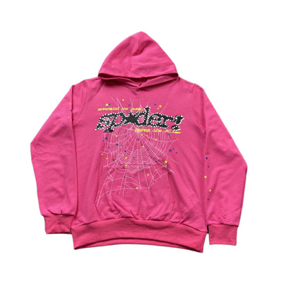 SP5DER P*NK V2 SWEAT À CAPUCHE ROSE