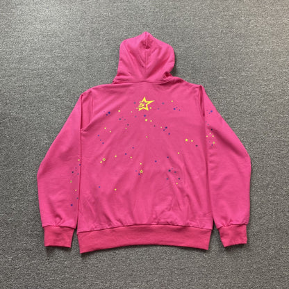 SP5DER P*NK V2 SWEAT À CAPUCHE ROSE