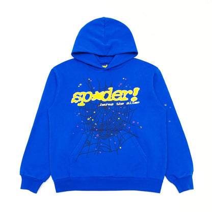 SP5DER TC SWEAT À CAPUCHE BLEU