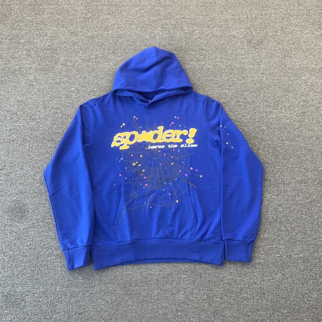 SP5DER TC SWEAT À CAPUCHE BLEU