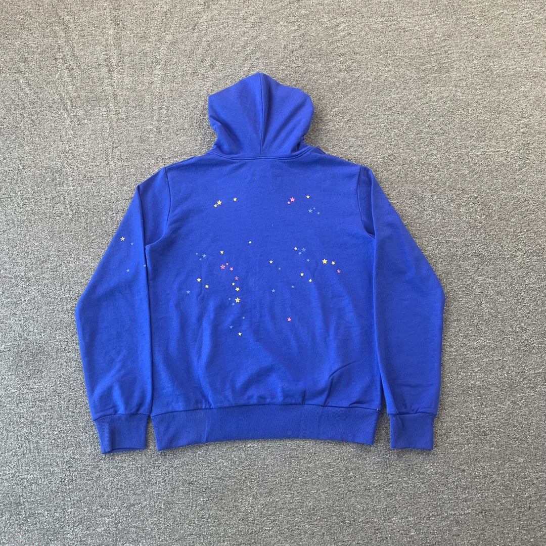 SP5DER TC SWEAT À CAPUCHE BLEU