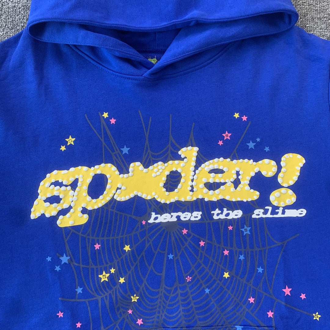 SP5DER TC SWEAT À CAPUCHE BLEU