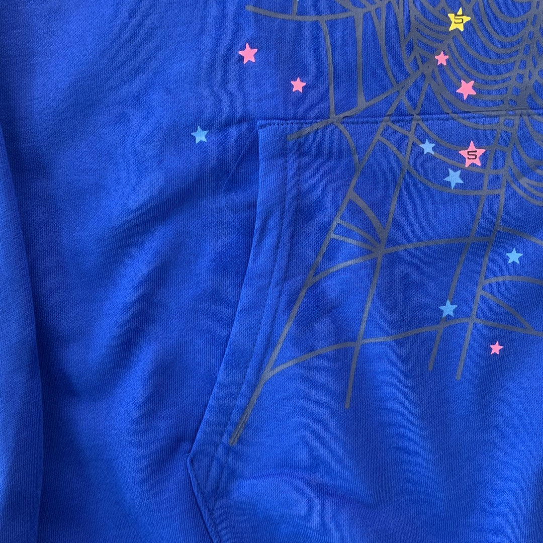 SP5DER TC SWEAT À CAPUCHE BLEU