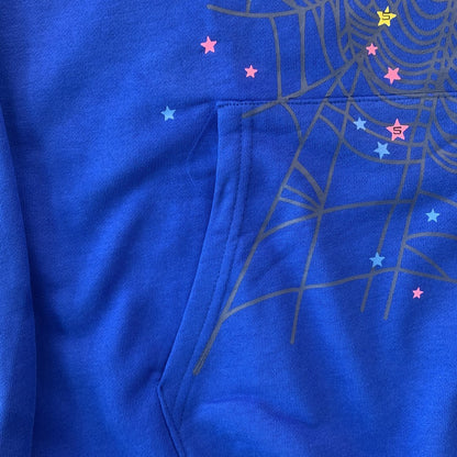 SP5DER TC SWEAT À CAPUCHE BLEU