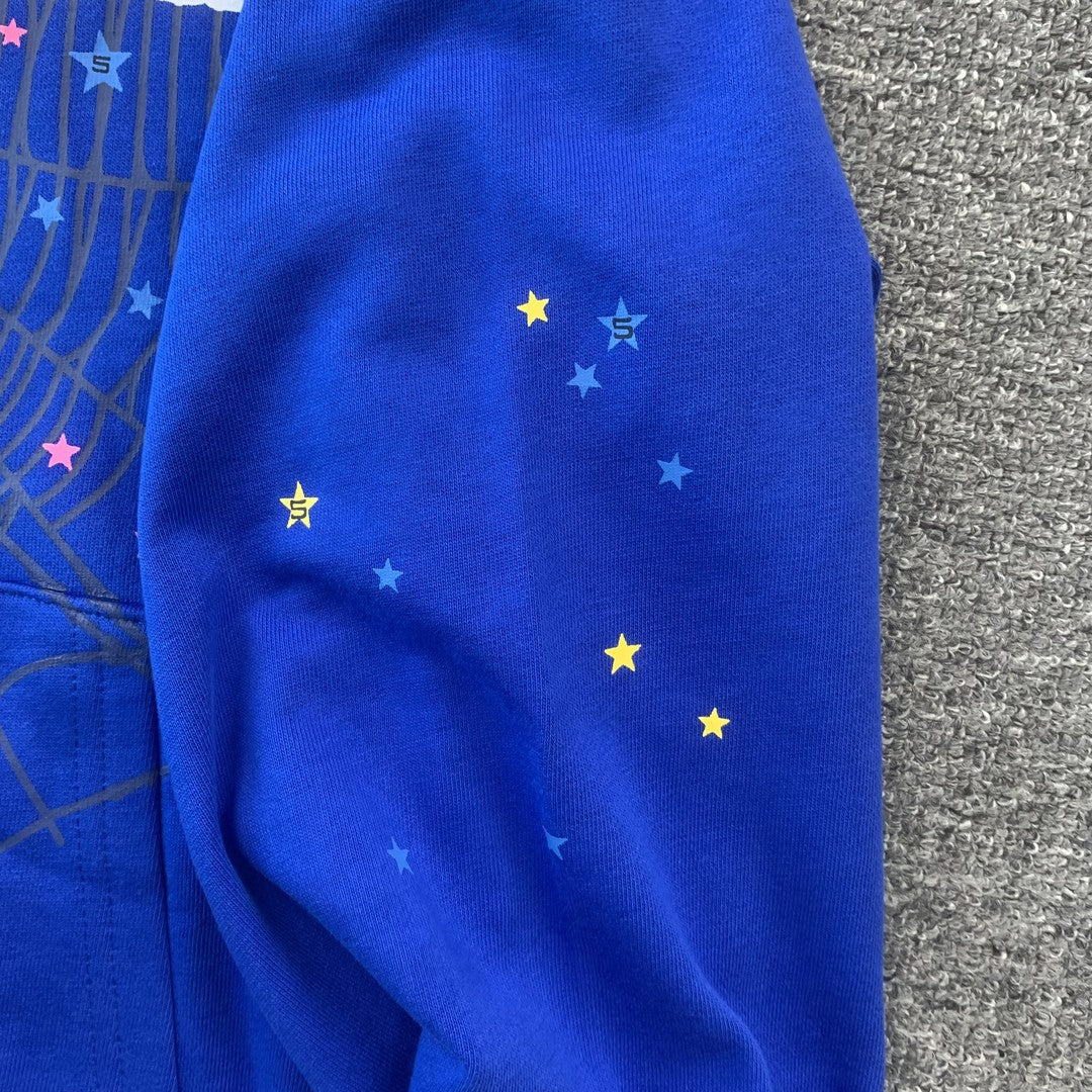 SP5DER TC SWEAT À CAPUCHE BLEU