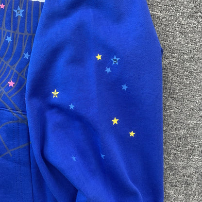 SP5DER TC SWEAT À CAPUCHE BLEU