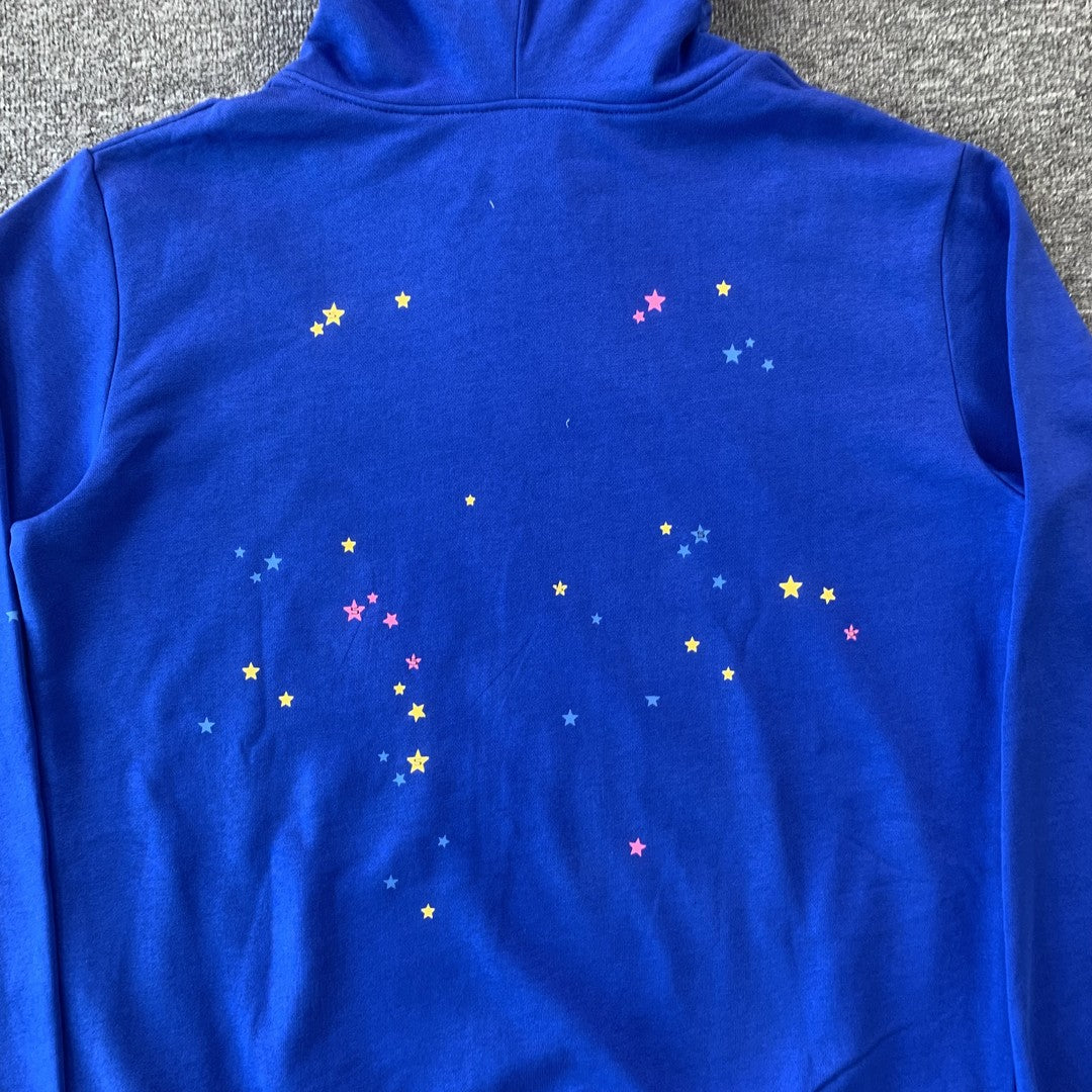 SP5DER TC SWEAT À CAPUCHE BLEU