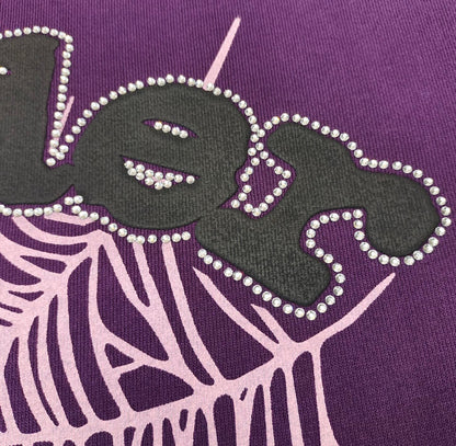 SWEAT À CAPUCHE SP5DER WEB VIOLET