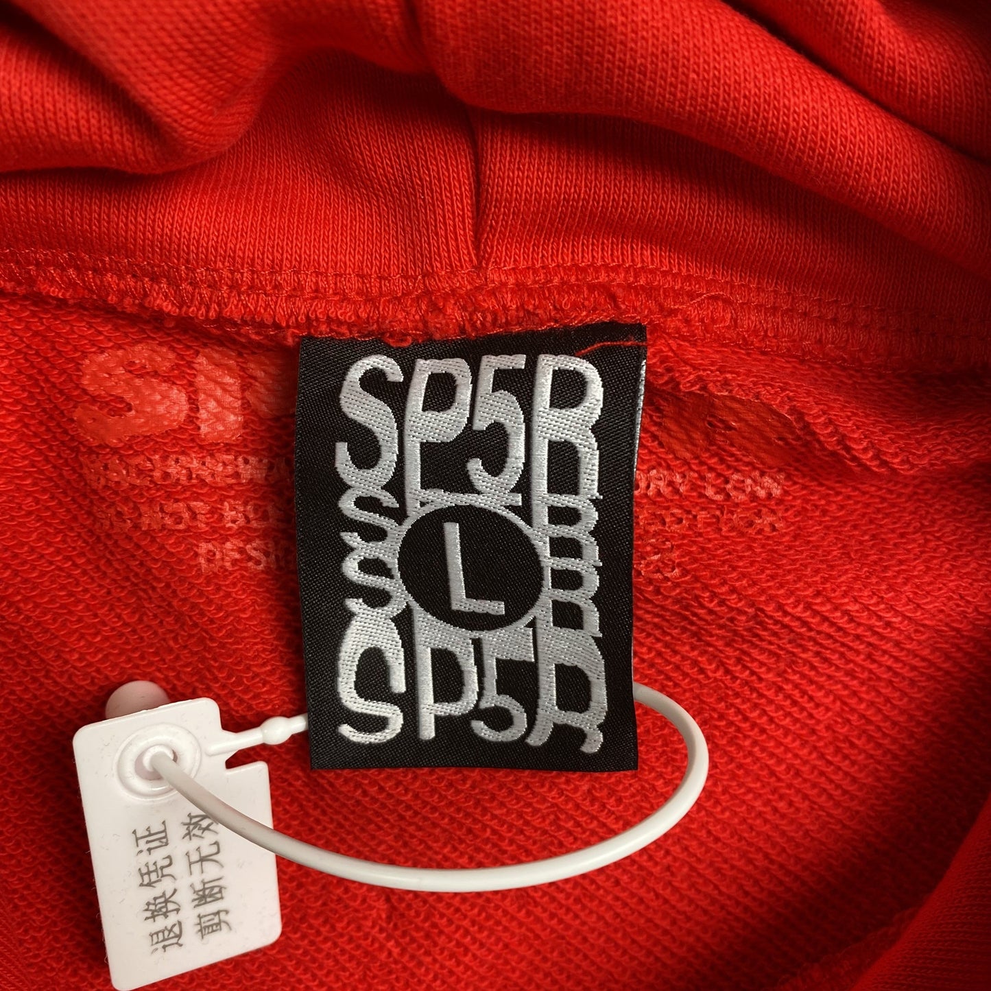 SP5DER WORLDWIDE RED ANGEL NUMÉRO 555 SWEAT À CAPUCHE ROUGE