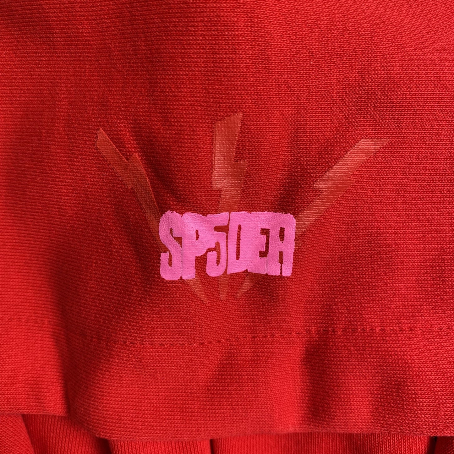 SP5DER WORLDWIDE RED ANGEL NUMÉRO 555 SWEAT À CAPUCHE ROUGE