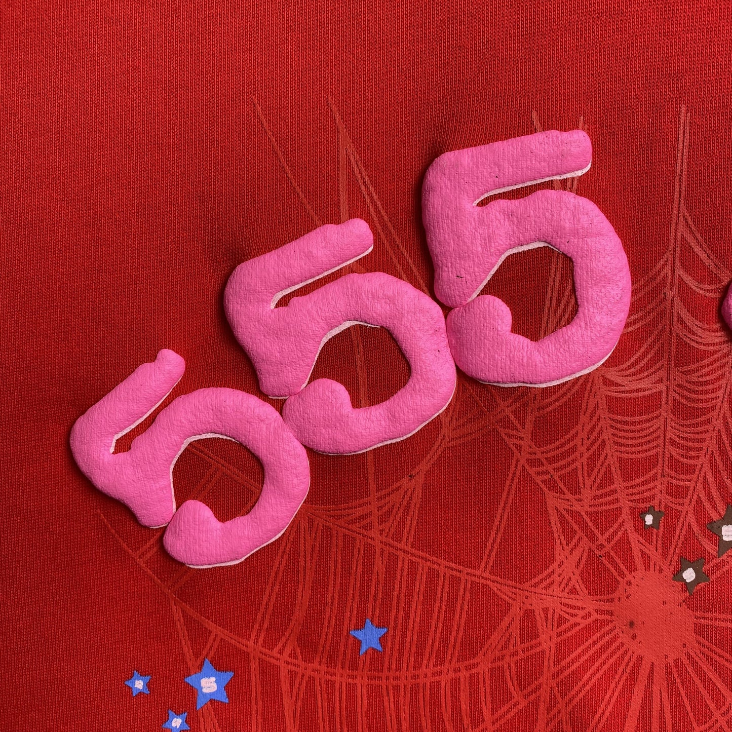 SP5DER WORLDWIDE RED ANGEL NUMÉRO 555 SWEAT À CAPUCHE ROUGE