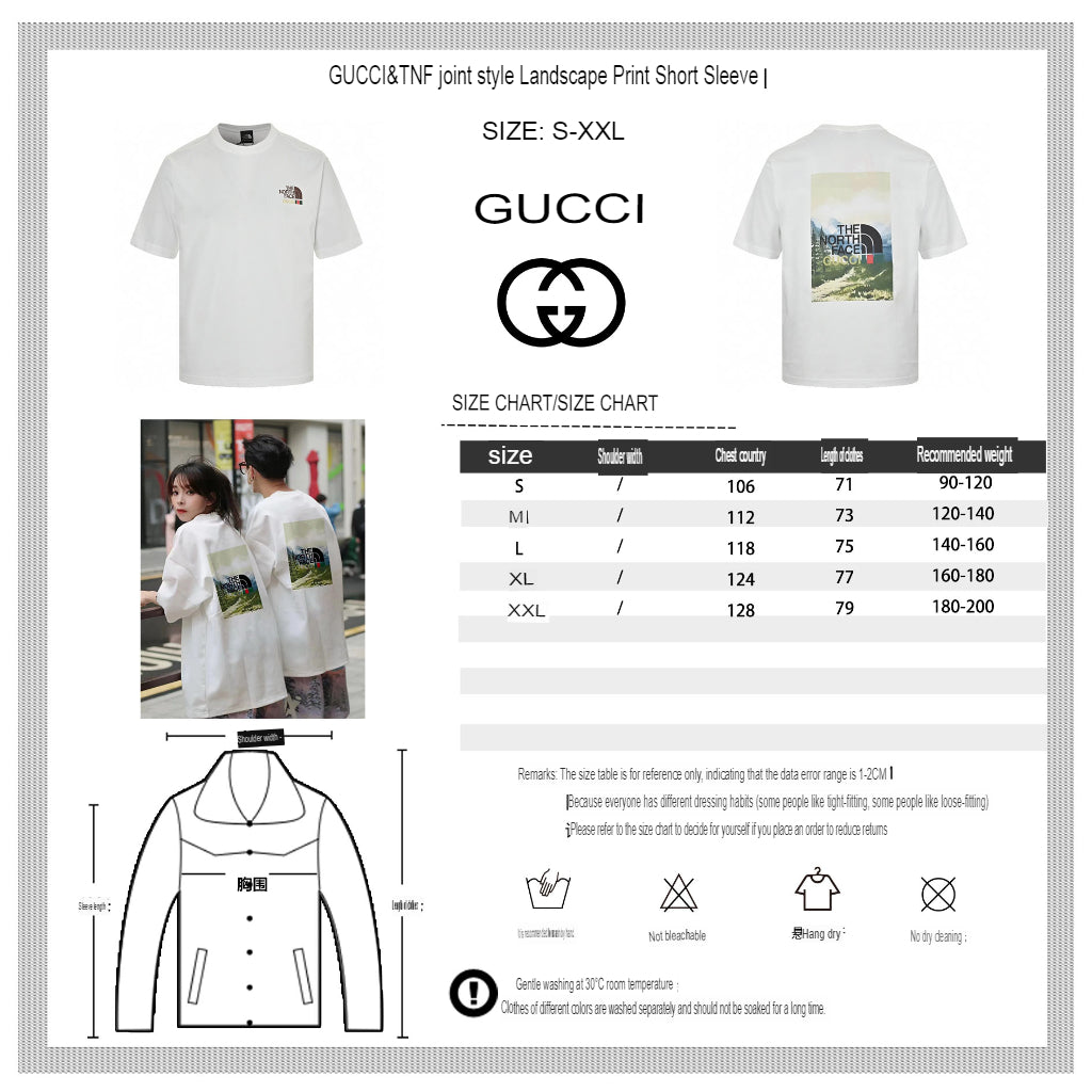 T-shirt imprimé nature The North Face x Gucci