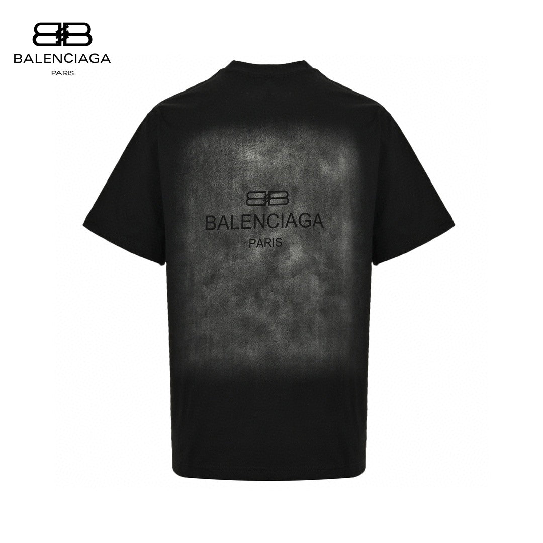 T-shirt Balenciaga à imprimé logo intégral (noir)