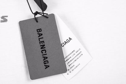 T-shirt Balenciaga à logo imprimé intégral - Blanc