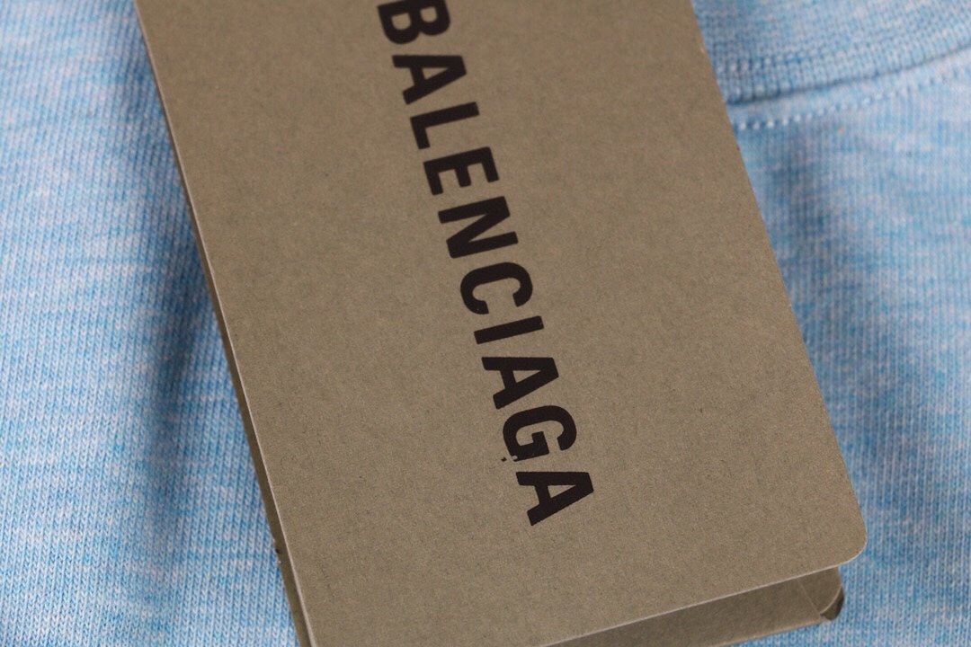 T-shirt Balenciaga à logo basique - Bleu clair