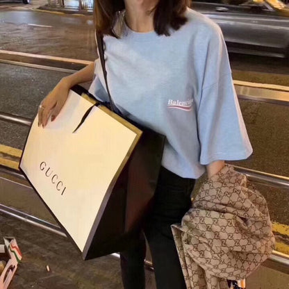 T-shirt Balenciaga à logo basique - Bleu clair