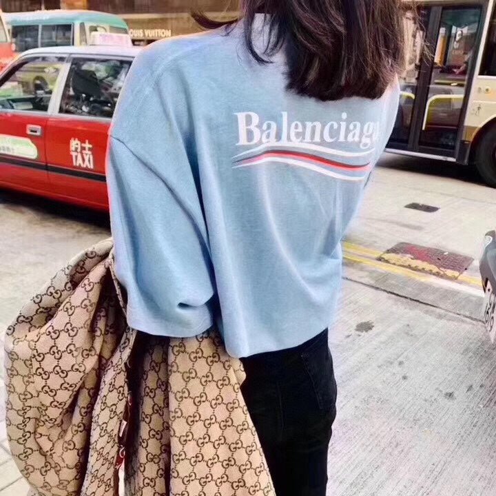 T-shirt Balenciaga à logo basique - Bleu clair
