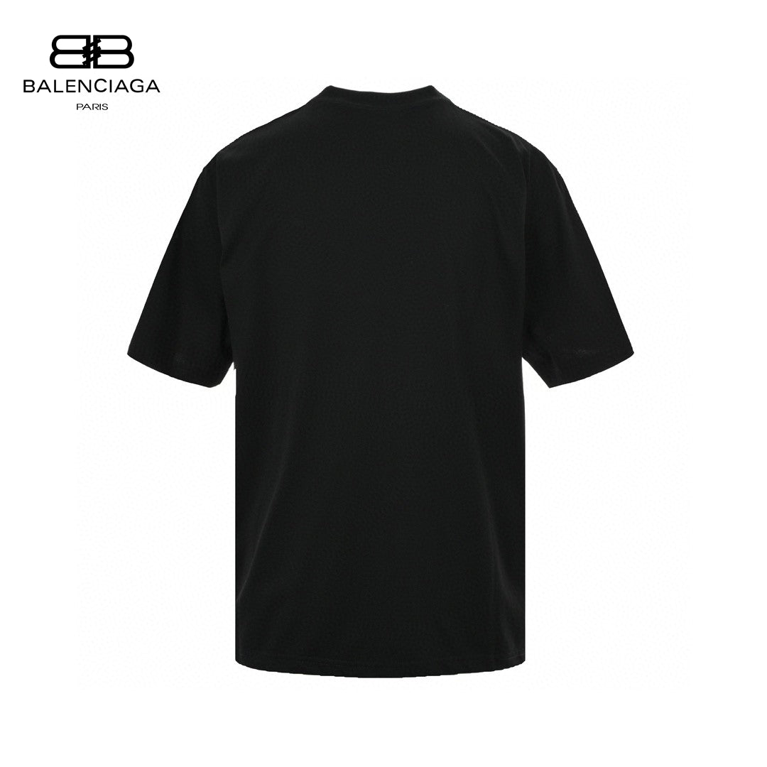 T-shirt noir Balenciaga avec motif EREWHON