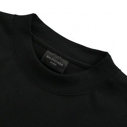 T-shirt noir Balenciaga avec motif EREWHON