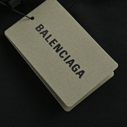 T-shirt noir Balenciaga avec motif EREWHON