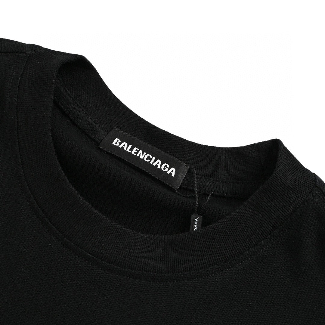 T-shirt noir Balenciaga à motif graphique