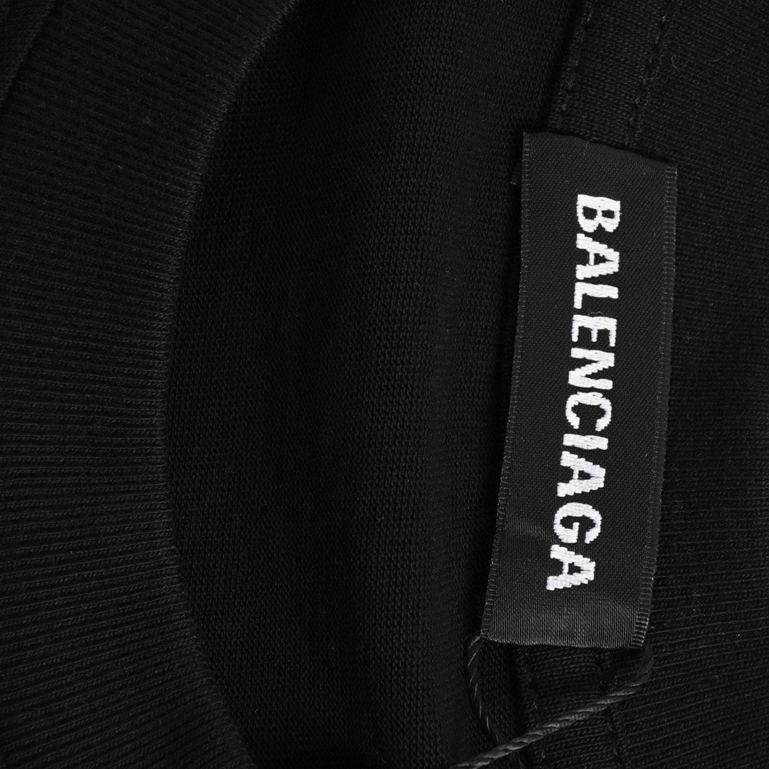 T-shirt noir Balenciaga à motif graphique