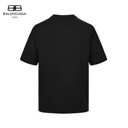 T-shirt Balenciaga à logo bleu (noir)