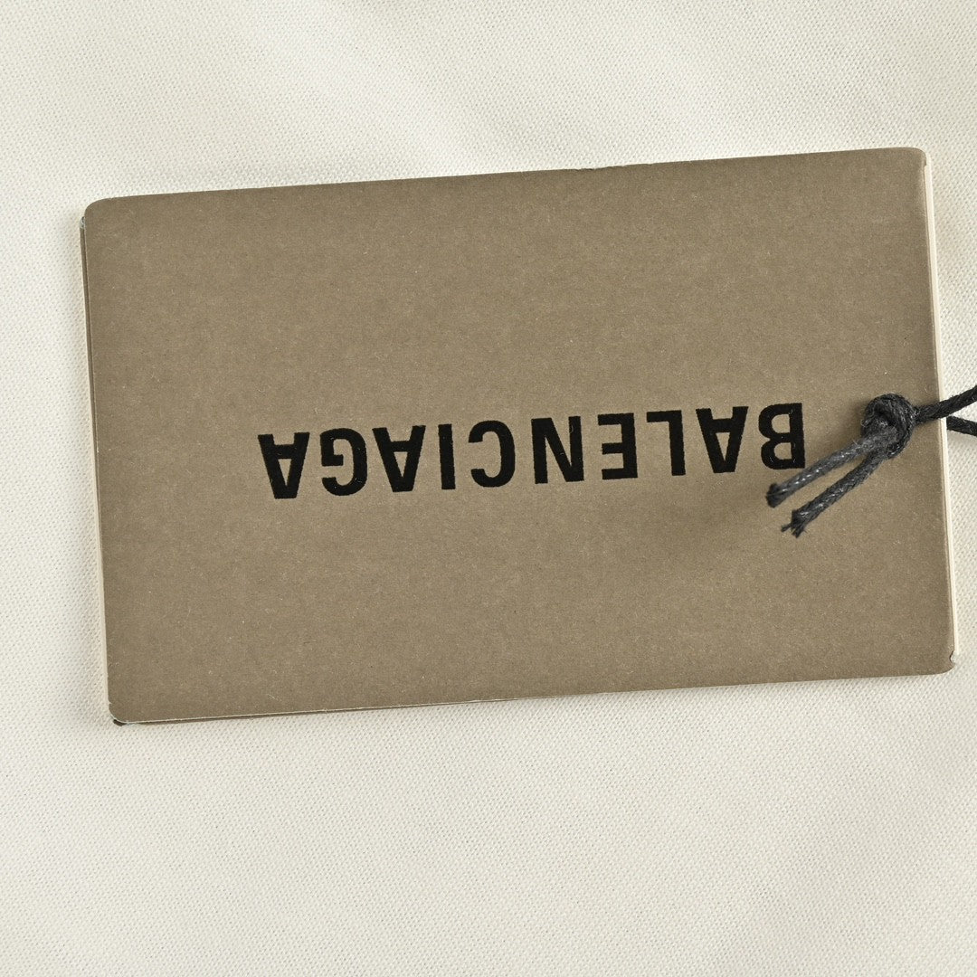 T-shirt Balenciaga à logo bleu (blanc)