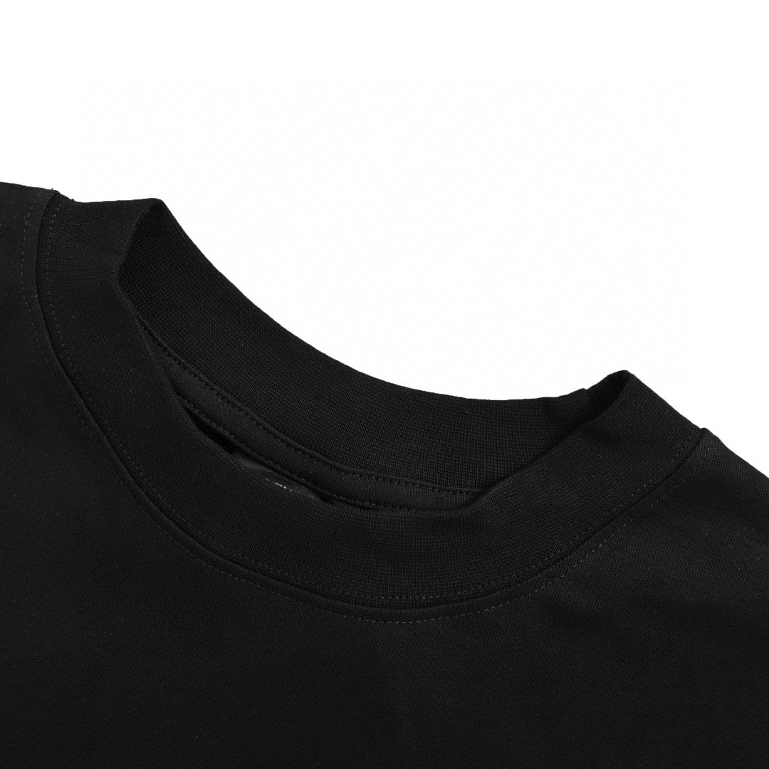 T-shirt Balenciaga à logo « BB » craquelé (noir)