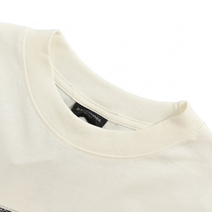 T-shirt Balenciaga à logo « BB » craquelé (blanc)