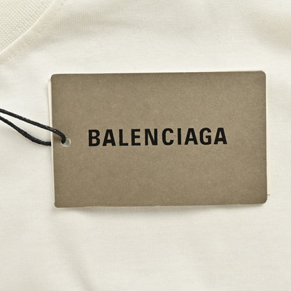 T-shirt Balenciaga à logo « BB » craquelé (blanc)