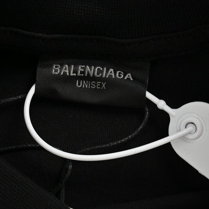 T-shirt Balenciaga à logo craquelé (noir)