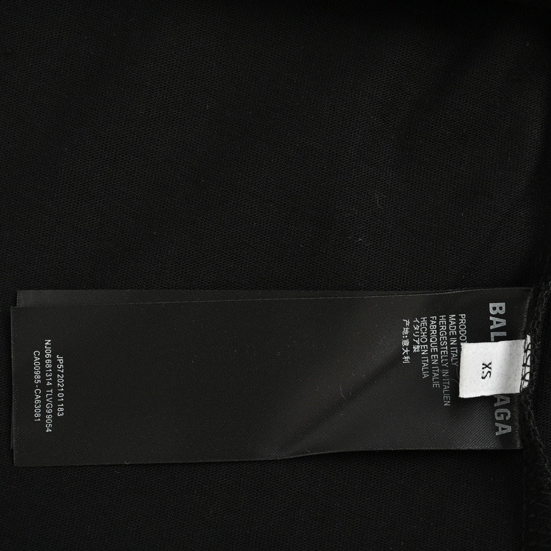 T-shirt Balenciaga à logo craquelé (noir)