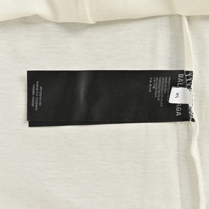 T-shirt Balenciaga à logo craquelé (blanc)