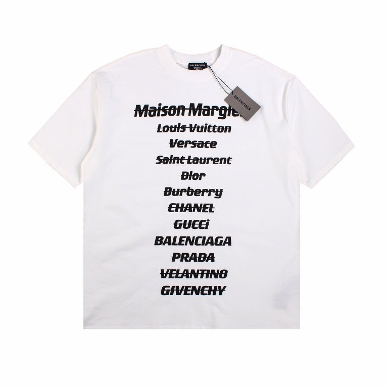 T-SHIRT BLANC BALENCIAGA AVEC NOMS DE MARQUEUR
