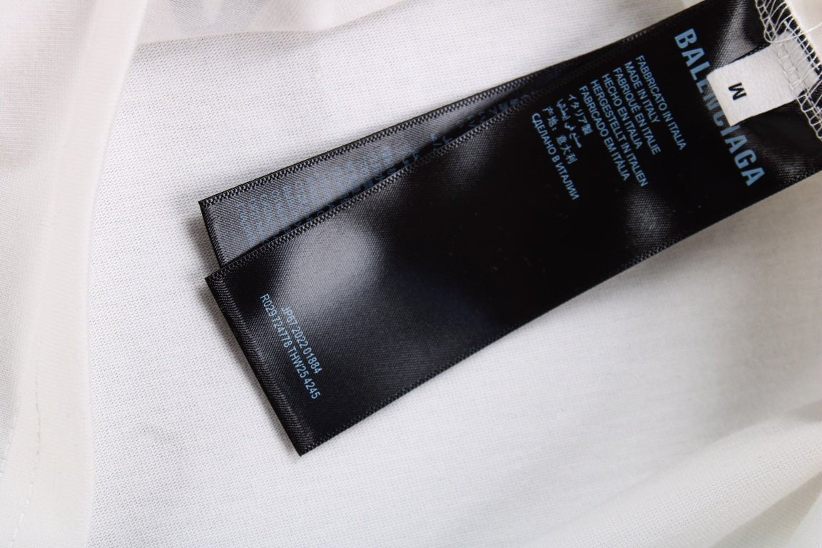 T-SHIRT BLANC BALENCIAGA AVEC NOMS DE MARQUEUR